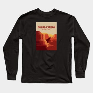 Minimalist Vintage Poster Grand Canyon Arizona Long Sleeve T-Shirt